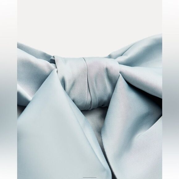 Zara satin effect bow crop top - Picture 6 of 8